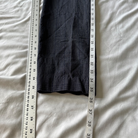 Old Navy Pixie High Rise Plaid Ankle Pants Blue Size 14 Stretchy Preppy Office - Picture 11 of 13